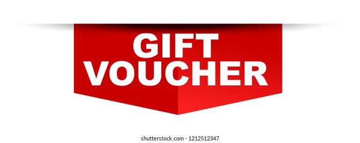 red vector banner gift voucher