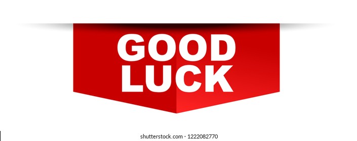 red vector banner good luck