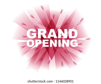 red vector banner grand opening