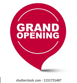 red vector banner grand opening