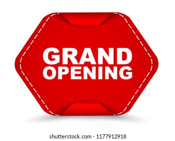 red vector banner grand opening