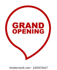 red vector banner grand opening