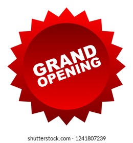 red vector banner grand opening