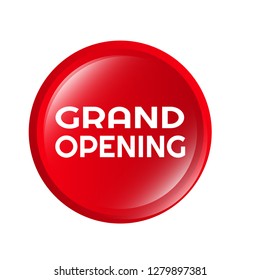 red vector banner grand opening