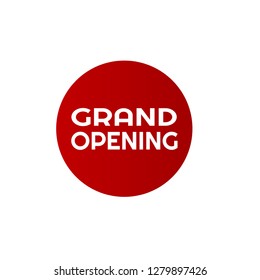 red vector banner grand opening