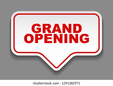 red vector banner grand opening