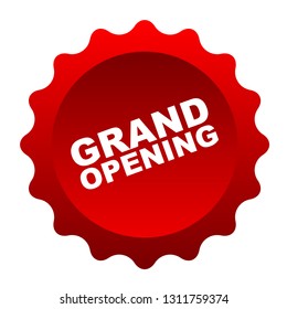 red vector banner grand opening