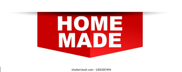 red vector banner home made