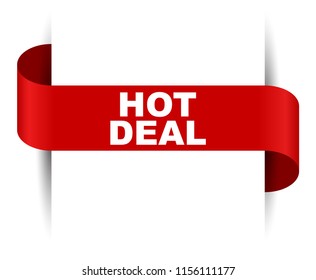 red vector banner hot deal