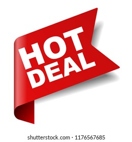 red vector banner hot deal