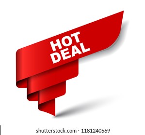 red vector banner hot deal