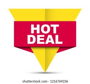 red vector banner hot deal