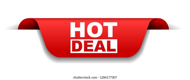 red vector banner hot deal