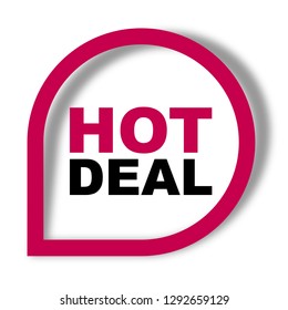 red vector banner hot deal