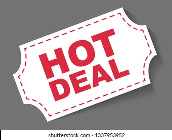 red vector banner hot deal