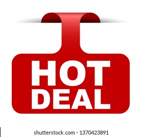 red vector banner hot deal