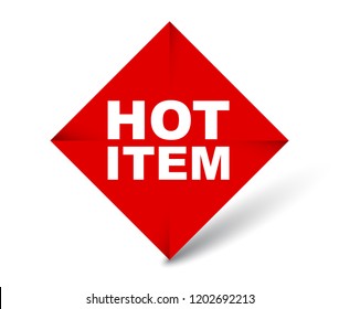 red vector banner hot item