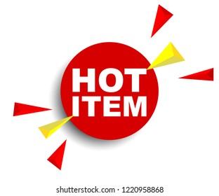 red vector banner hot item