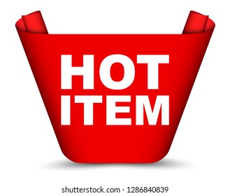 red vector banner hot item