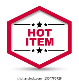 red vector banner hot item
