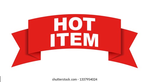 red vector banner hot item