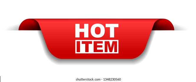 red vector banner hot item