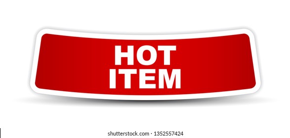 red vector banner hot item