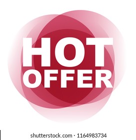red vector banner hot offer
