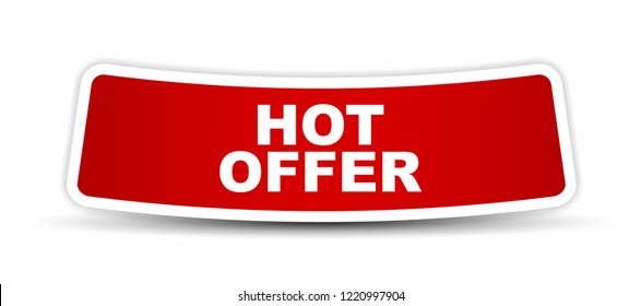 red vector banner hot offer