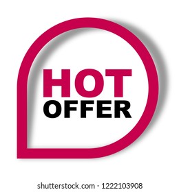 red vector banner hot offer