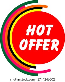 red vector banner hot offer 