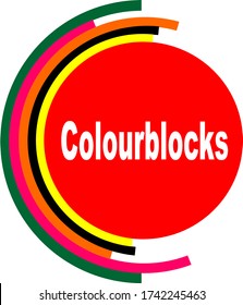 Bloques de color de la ilustración de los vectores rojos