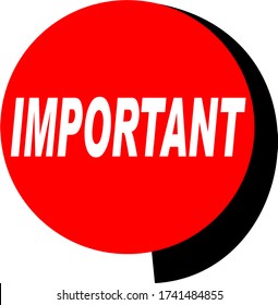 ilustración de banner de vector rojo importante
