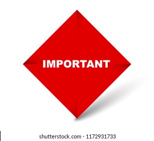 red vector banner important
