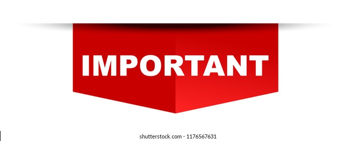 red vector banner important