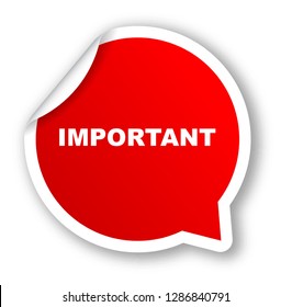 red vector banner important