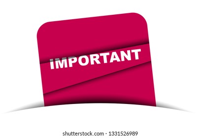 red vector banner important