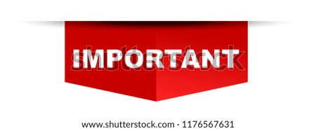 red vector banner important