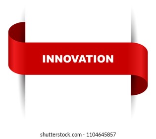 red vector banner innovation