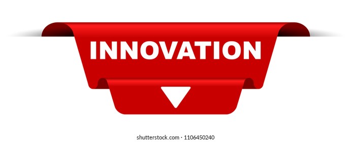 red vector banner innovation