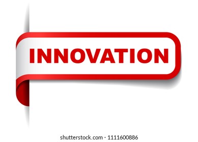 red vector banner innovation