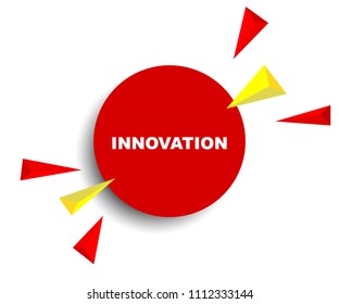 red vector banner innovation