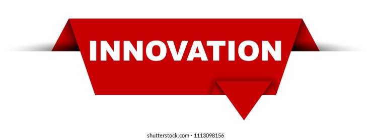 red vector banner innovation