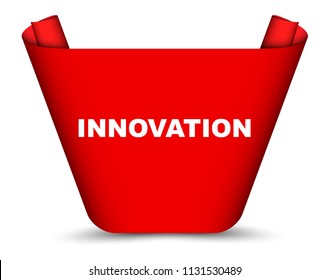 red vector banner innovation