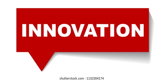 red vector banner innovation