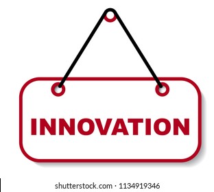 Red Vector Banner Innovation Stock Vector (Royalty Free) 1134919346 ...