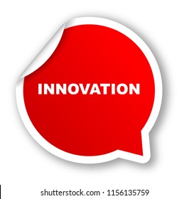 red vector banner innovation