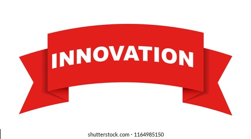 red vector banner innovation
