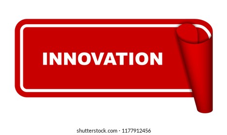 red vector banner innovation