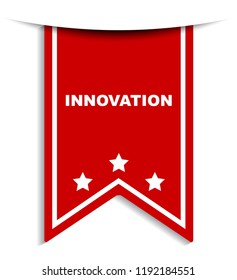 red vector banner innovation